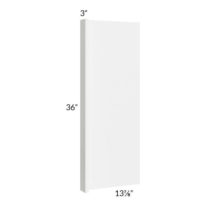 Milan White Gloss 14x36 Wall End Panel