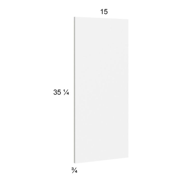 Euro Gloss White Wall Overlay Panel - 15"W x 35-1/4"H x 3/4"D