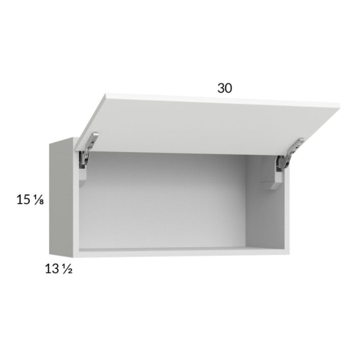 Euro Gloss White 30x15-1/8 Flip Up Door Wall Cabinet