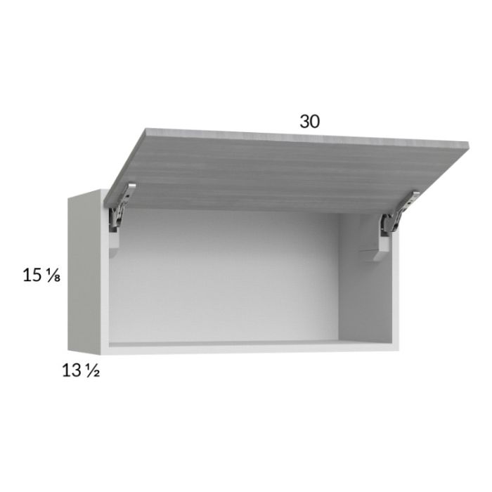 Euro Grey 30x15-1/8 Flip Up Door Wall Cabinet