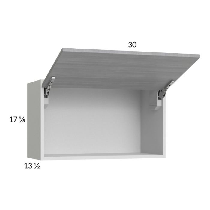 Euro Grey 30x17-5/8 Flip Up Door Wall Cabinet