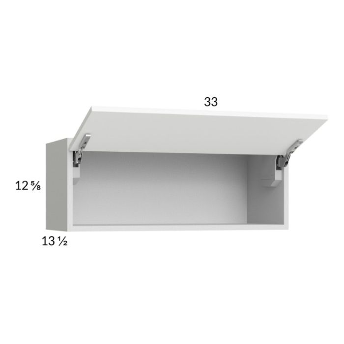 Euro Gloss White 33x12-5/8 Flip Up Door Wall Cabinet