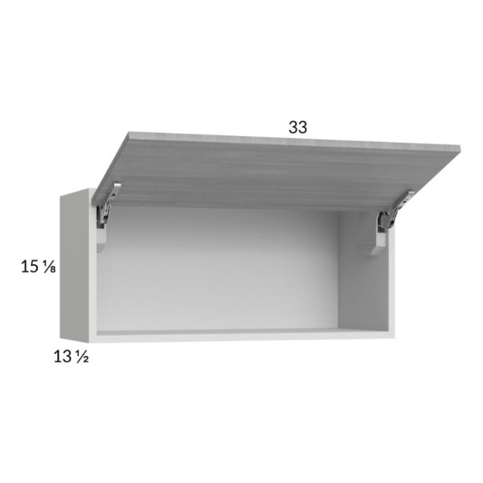 Euro Grey 33x15-1/8 Flip Up Door Wall Cabinet