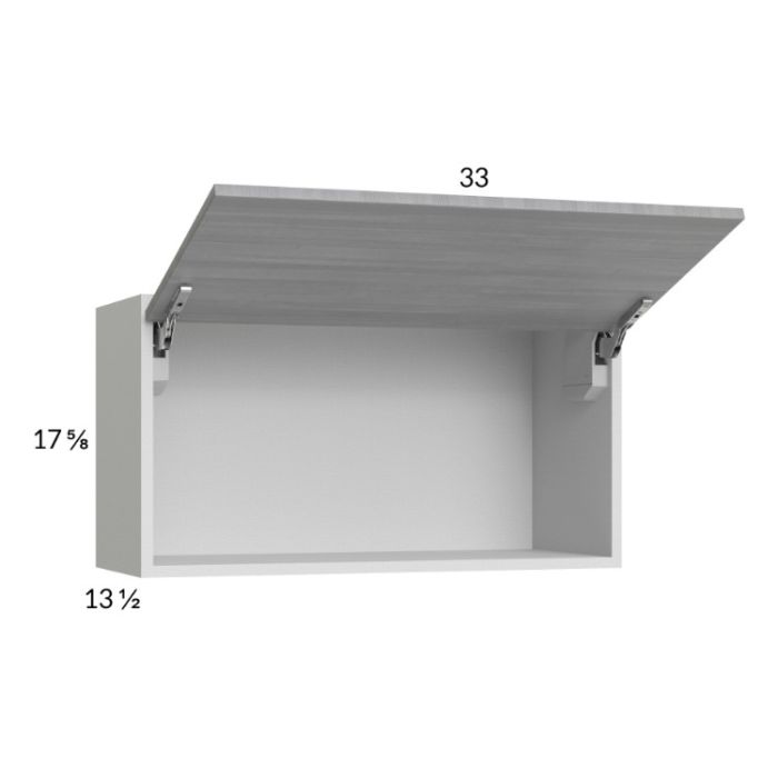 Euro Grey 33x17-5/8 Flip Up Door Wall Cabinet