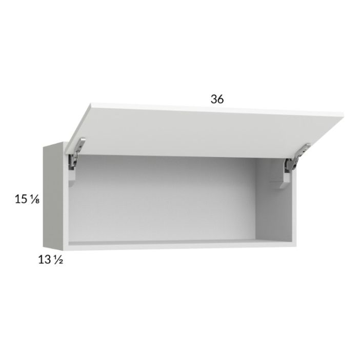 Euro Gloss White 36x15-1/8 Flip Up Door Wall Cabinet
