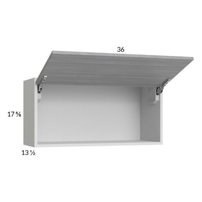 Euro Grey 36x17-5/8 Flip Up Door Wall Cabinet