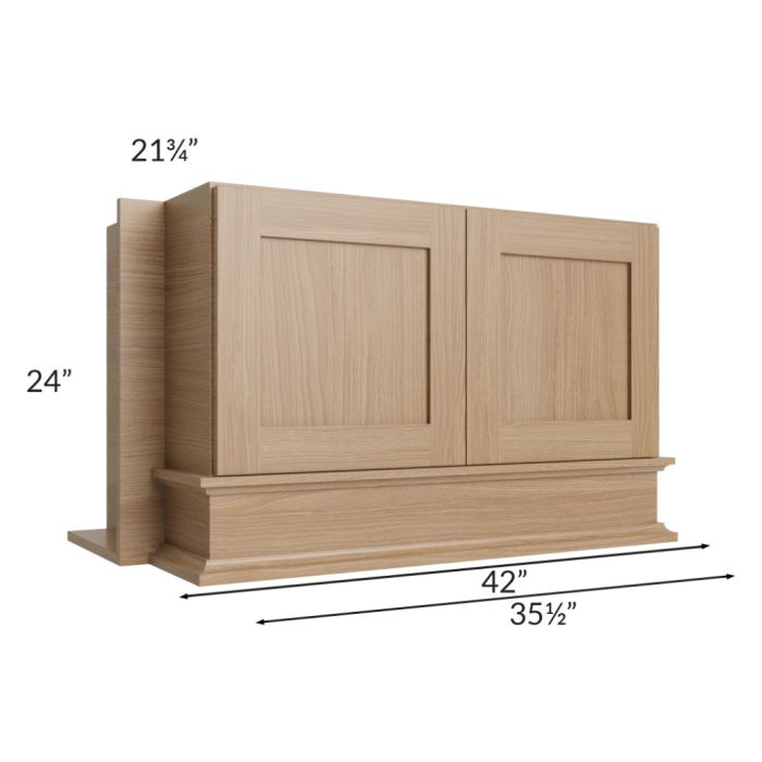 Asheville Rift Oak Shaker 36x24 Wood Hood
