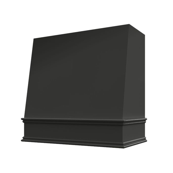 Black Wilmington Smooth Angled Hood with Classic Molding
