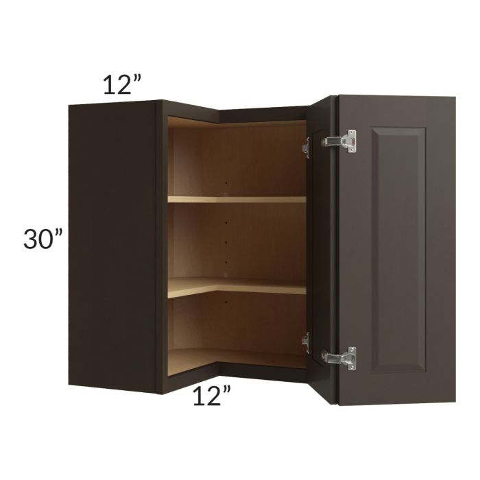 Southport Espresso Shaker 24x30 Easy Reach Corner Wall Cabinet