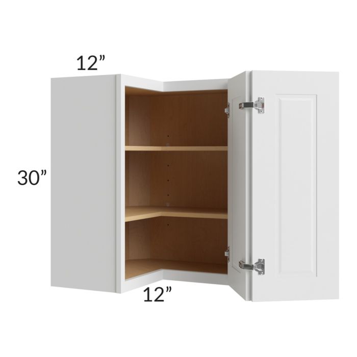 Charlotte White 24x30 Easy Reach Corner Wall Cabinet