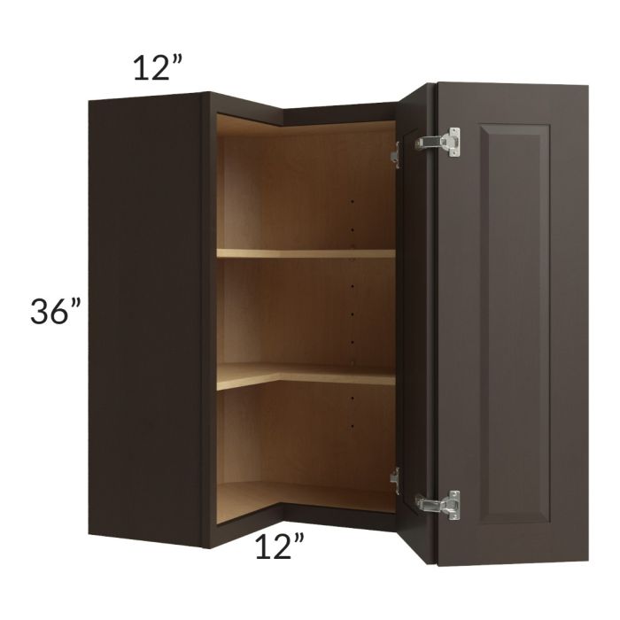 Southport Espresso Shaker 24x36 Easy Reach Corner Wall Cabinet
