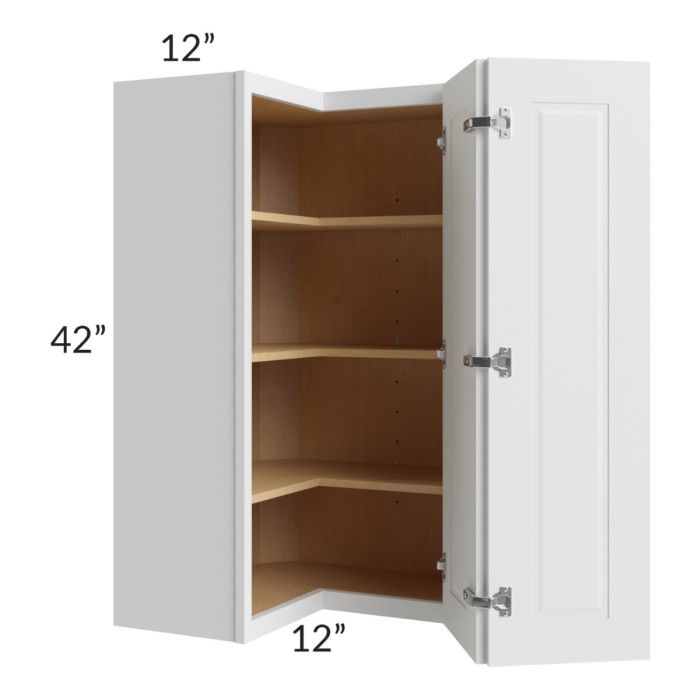 Charlotte White 24x42 Easy Reach Corner Wall Cabinet