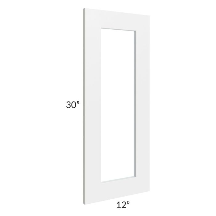 Brighton White Shaker 12x30 Glass Door Only