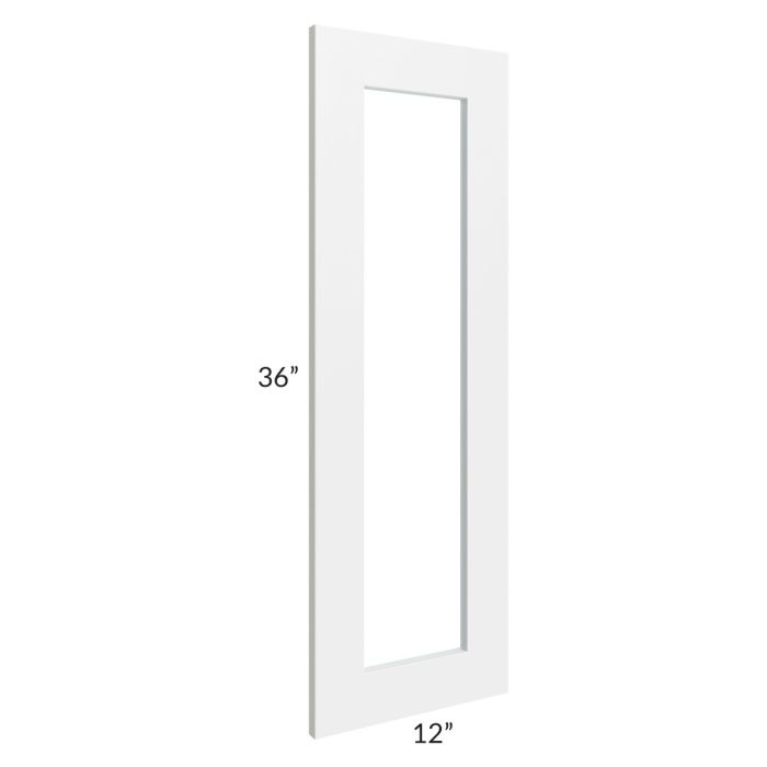 Brighton White Shaker 12x36 Glass Door Only