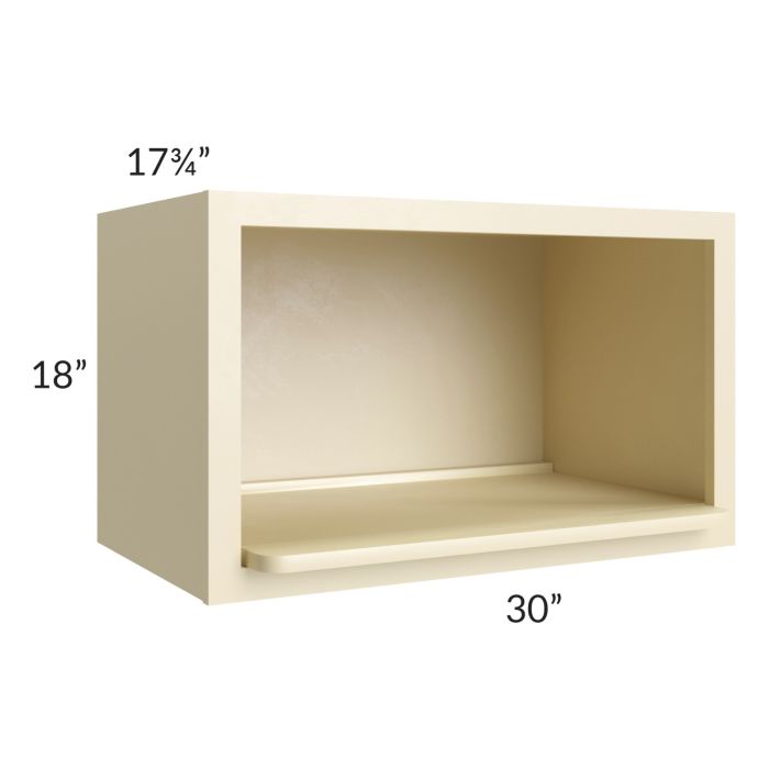 Phoenix Cream Glaze 30x18 Microwave Wall Cabinet
