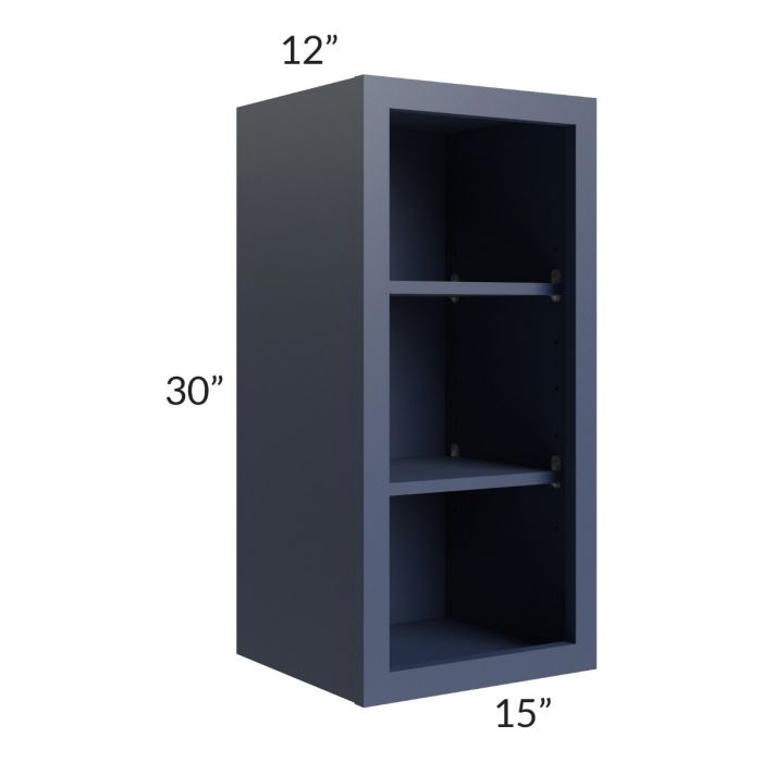 Bayville Blue 15x30 Wall Open Cabinet