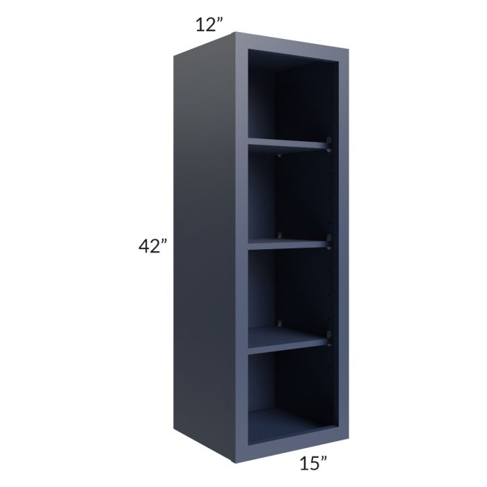 Bayville Blue 15x42 Wall Open Cabinet