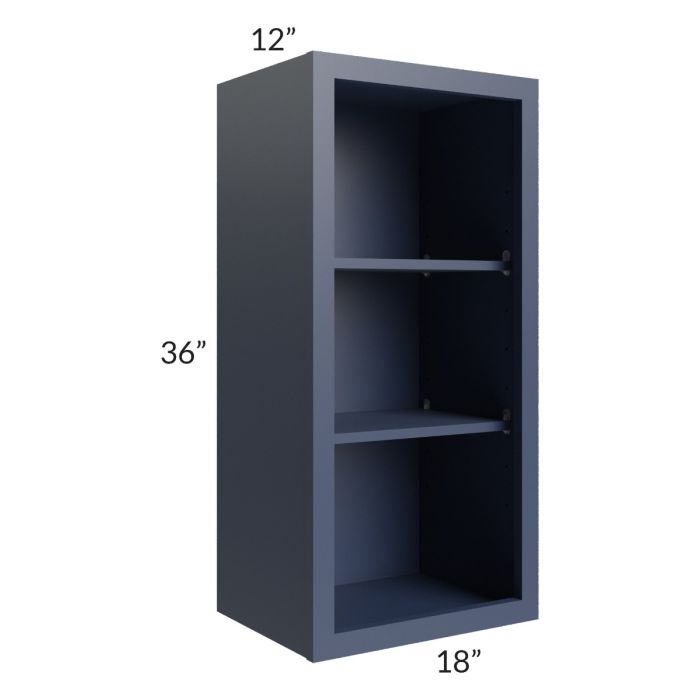 Bayville Blue 18x36 Wall Open Cabinet