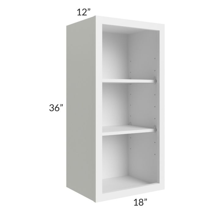 Bayville White 18x36 Wall Open Cabinet