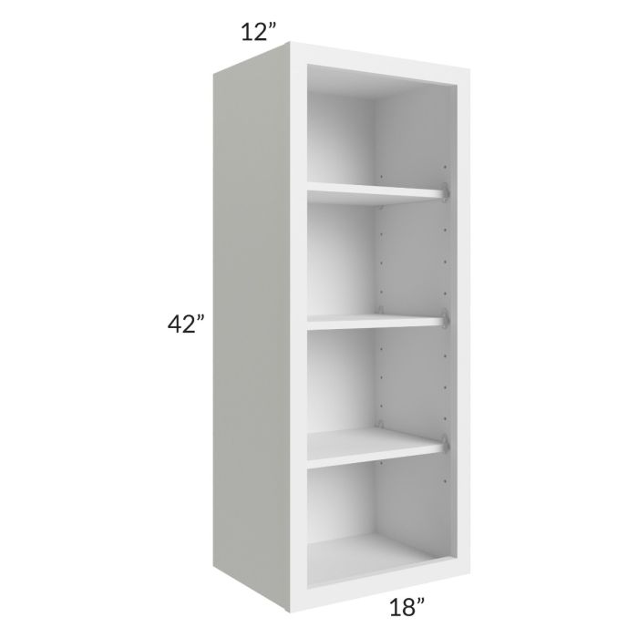 Bayville White 18x42 Wall Open Cabinet