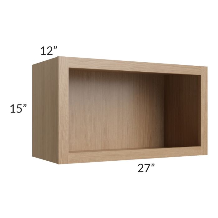 Township Rift Oak 27x15 Wall Open Cabinet