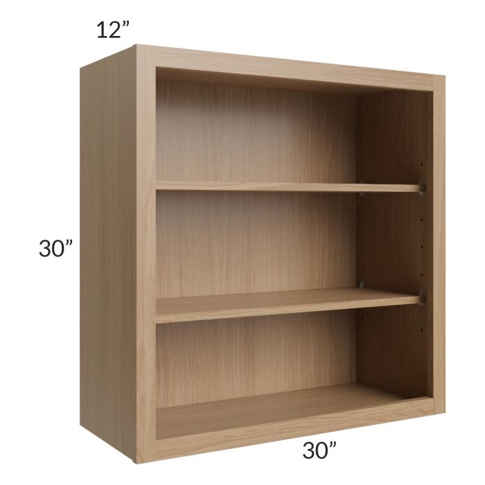 Asheville Rift Oak Shaker 30x30 Wall Open Cabinet
