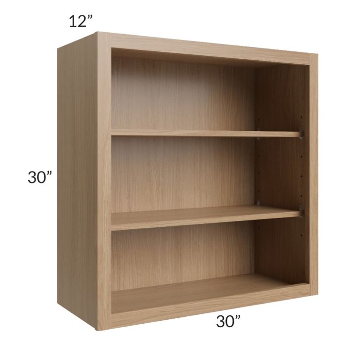 Township Rift Oak 30x30 Wall Open Cabinet