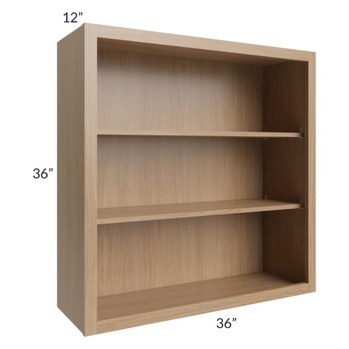 Township Rift Oak 36x36 Wall Open Cabinet