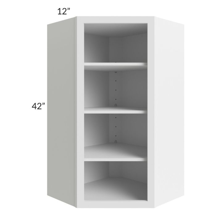 Bayville White 24x42 Wall Diagonal Corner Open Cabinet