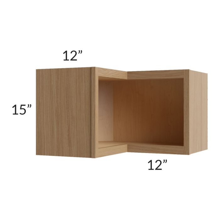 Township Rift Oak 24x15 Wall Diagonal Corner Open Cabinet