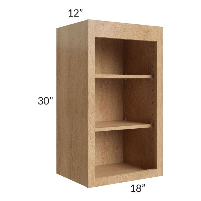 Midtown Timber Shaker 18x30 Wall Open Shelf Cabinet