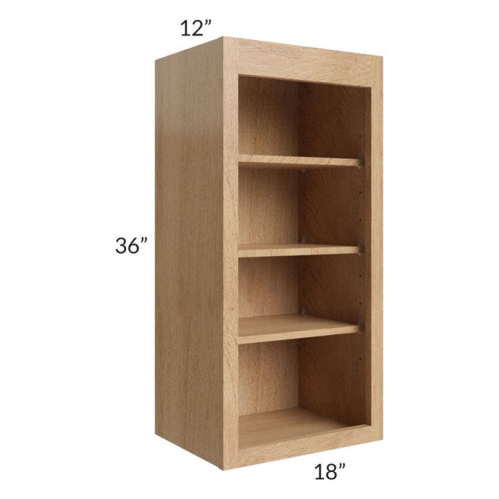 Midtown Timber Shaker 18x36 Wall Open Shelf Cabinet