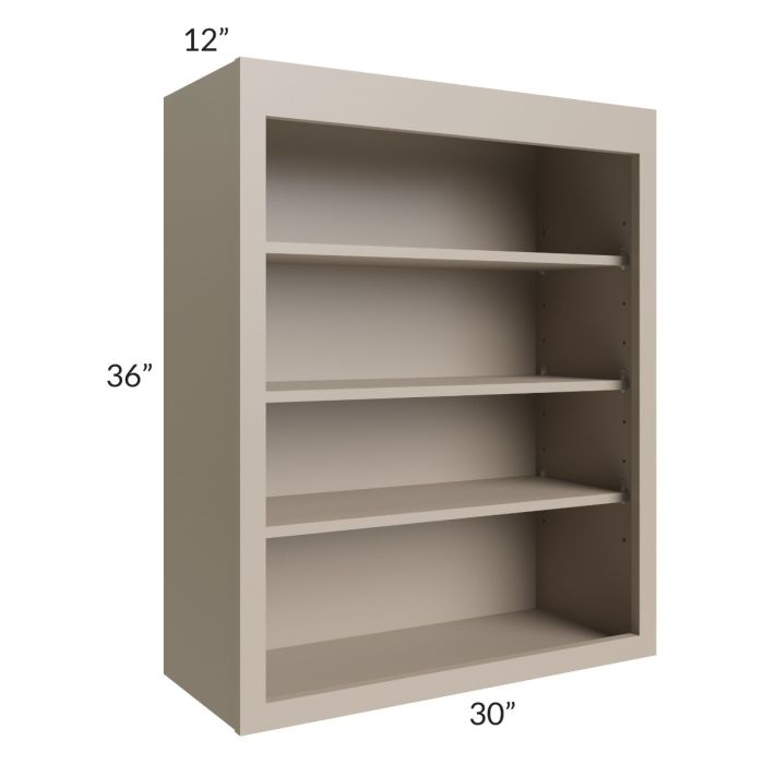 Tuscan Oyster 30x36 Wall Open Shelf Cabinet