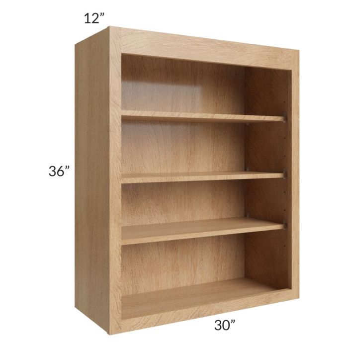 Midtown Timber Shaker 30x36 Wall Open Shelf Cabinet