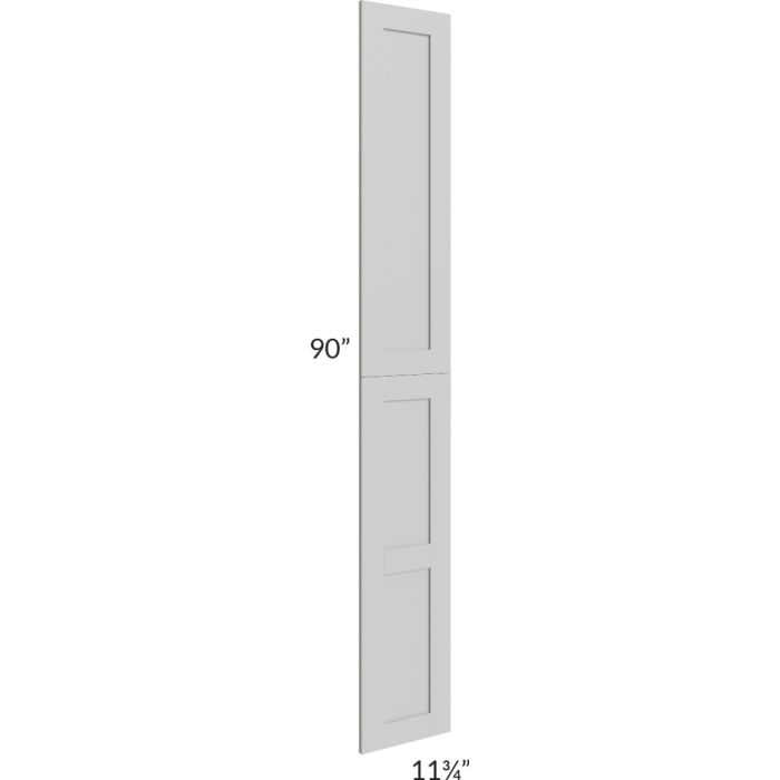 Midtown Painted Grey Shaker Wainscot 90" Tall Panels (12" depth)