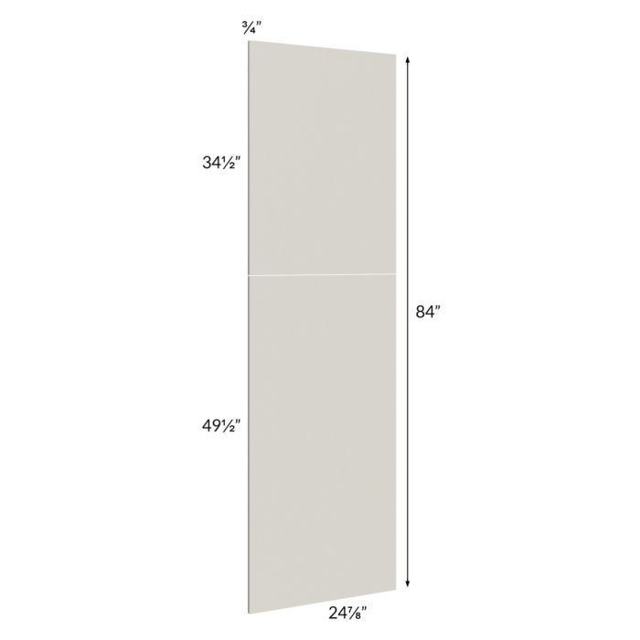 Milan Beige Matte Wainscot 84 Tall Panel (for 24" deep cabinets)