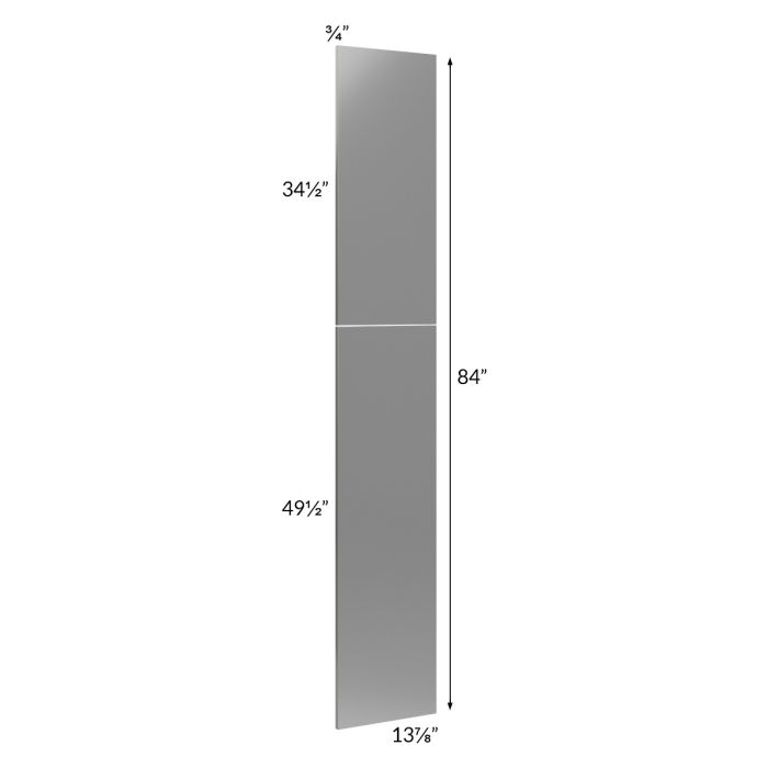 Milan Grey Gloss Wainscot 84 Tall Panel (for 13" deep cabinets)