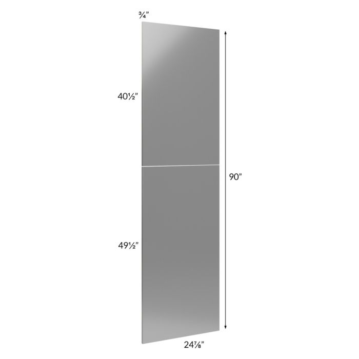 Milan Grey Gloss Wainscot 90 Tall Panel (for 24" deep cabinets)