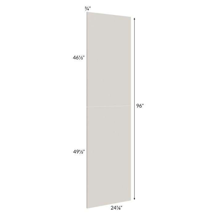 Milan Beige Matte Wainscot 96 Tall Panel (for 24" deep cabinets)
