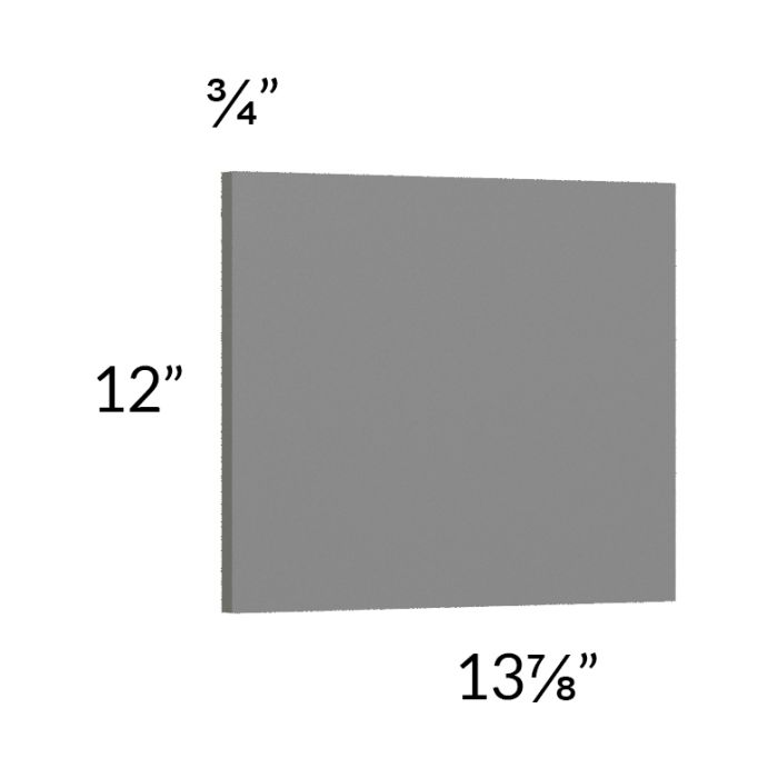 Milan Grey Gloss Wainscot 12" Wall Panel (for 13" deep cabinets)