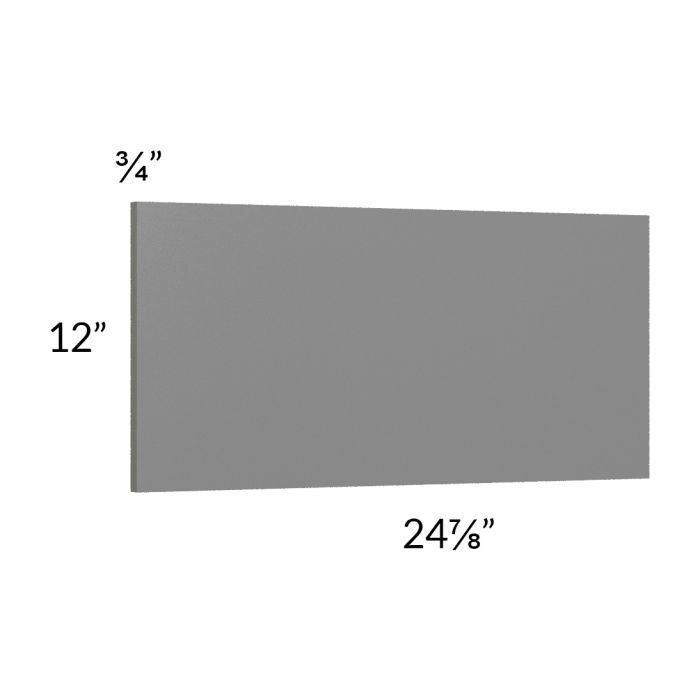 Milan Grey Gloss Wainscot 12" Wall Panel (for 24" deep cabinets)