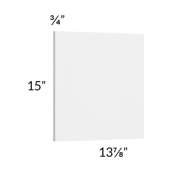 Milan White Gloss Wainscot 15" Wall Panel (for 13" deep cabinets)