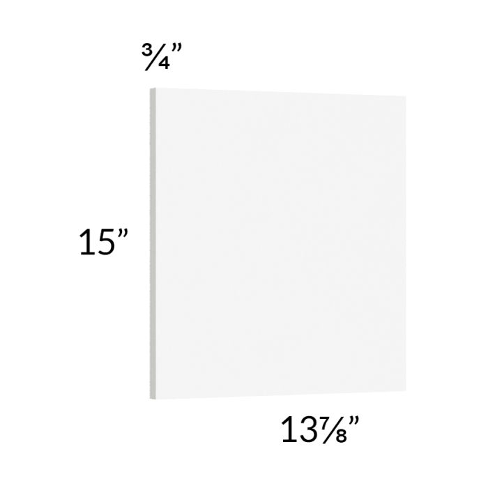 Milan White Matte Wainscot 15" Wall Panel (for 13" deep cabinets)