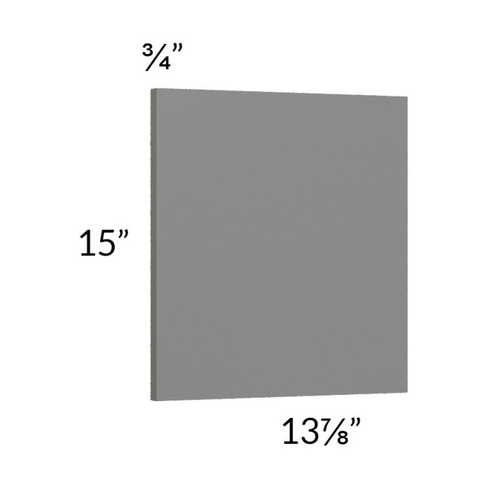 Milan Grey Gloss Wainscot 15" Wall Panel (for 13" deep cabinets)