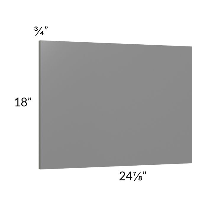 Milan Grey Gloss Wainscot 18" Wall Panel (for 24" deep cabinets)