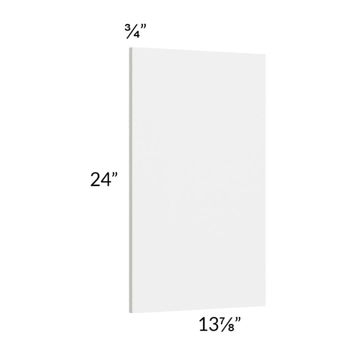 Milan White Gloss Wainscot 24" Wall Panel (for 13" deep cabinets)