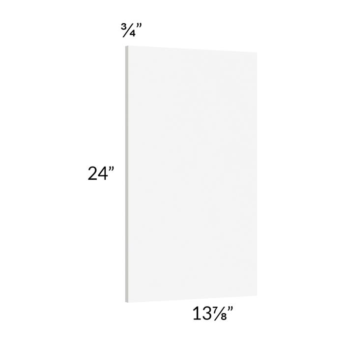 Milan White Matte Wainscot 24" Wall Panel (for 13" deep cabinets)