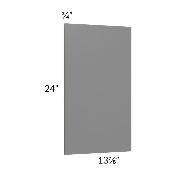 Milan Grey Gloss Wainscot 24" Wall Panel (for 13" deep cabinets)