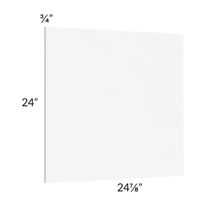 Milan White Matte Wainscot 24" Wall Panel (for 24" deep cabinets)