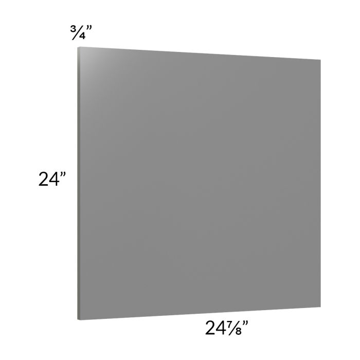 Milan Grey Gloss Wainscot 24" Wall Panel (for 24" deep cabinets)